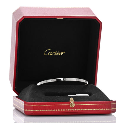 Cartier 18K White Gold Small LOVE Bracelet 20 5 of 8