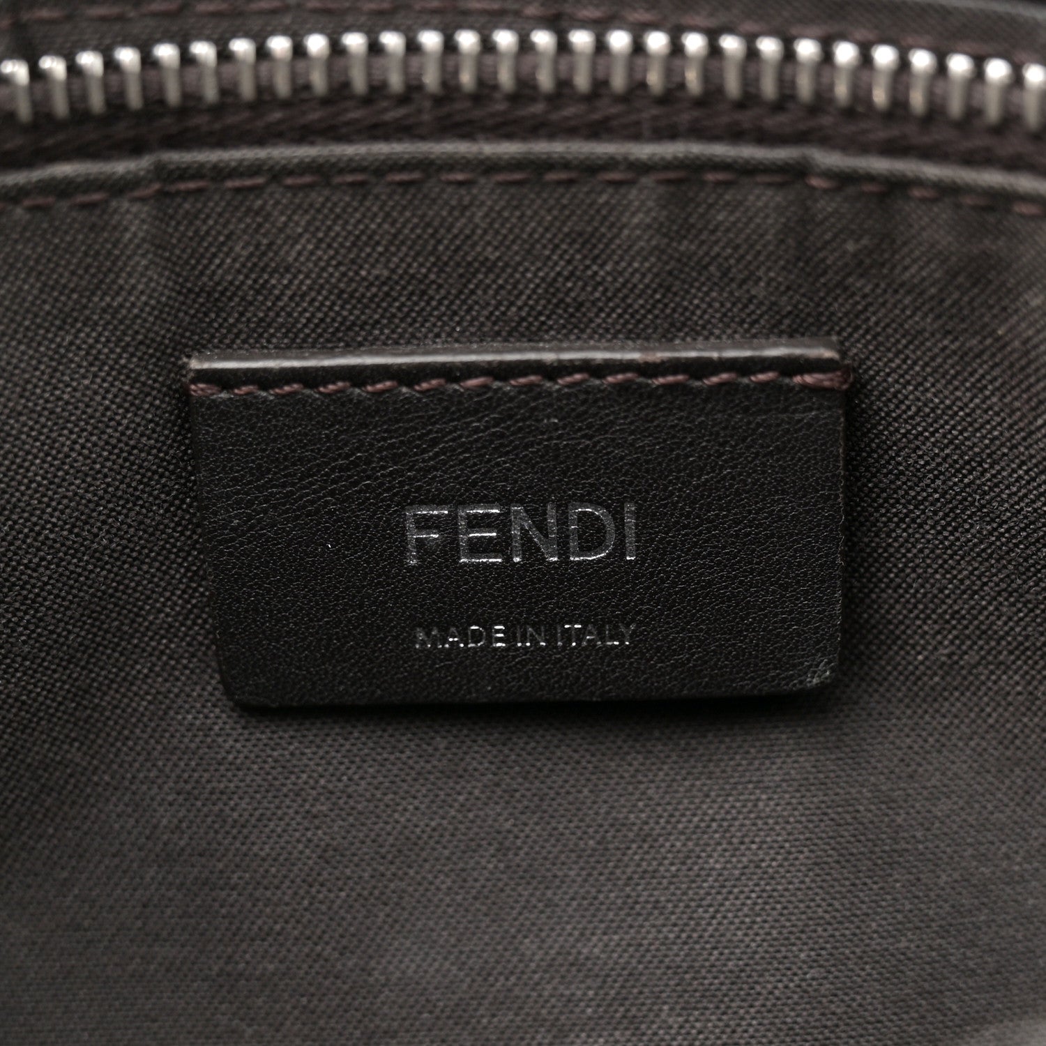 Fendi Vitello Dolce Bi-Color FF 1974 Embossed Medium By The Way Boston Bag Black Maya 6 of 11
