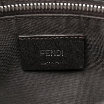 Fendi Vitello Dolce Bi-Color FF 1974 Embossed Medium By The Way Boston Bag Black Maya 6 of 11