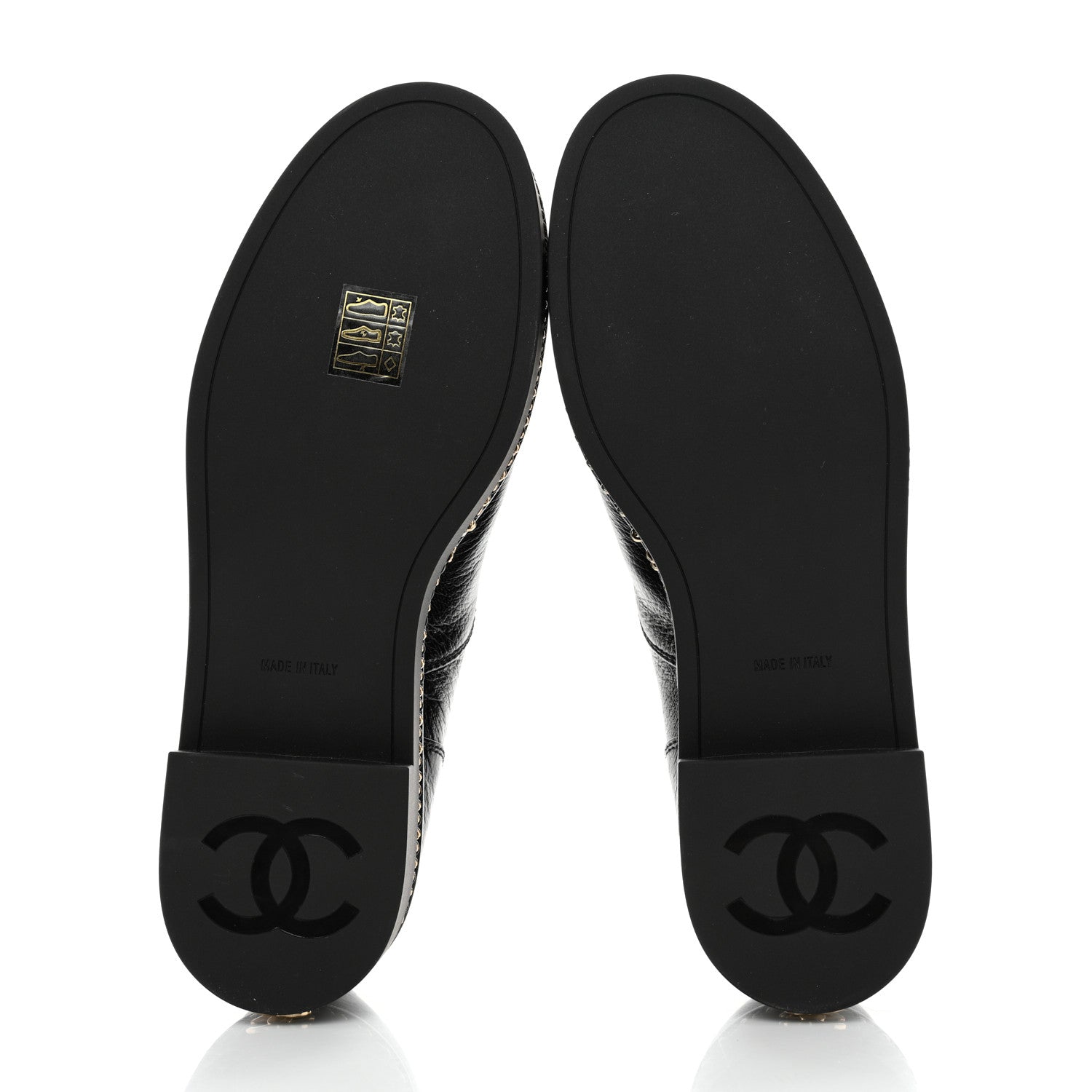 Chanel Shiny Crumpled Lambskin CC Lace Up Oxfords 36.5 Black 5 of 8