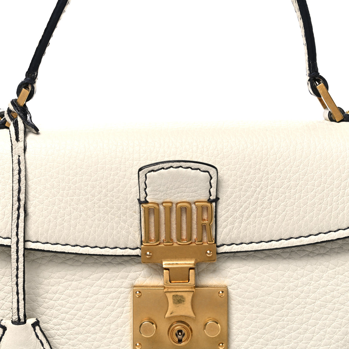 Christian Dior Calfskin Dioraddict Top Handle White 9 of 11