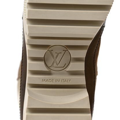 Louis Vuitton Suede Calfskin Monogram Laureate Platform Desert Boots 39 Beige 7 of 9