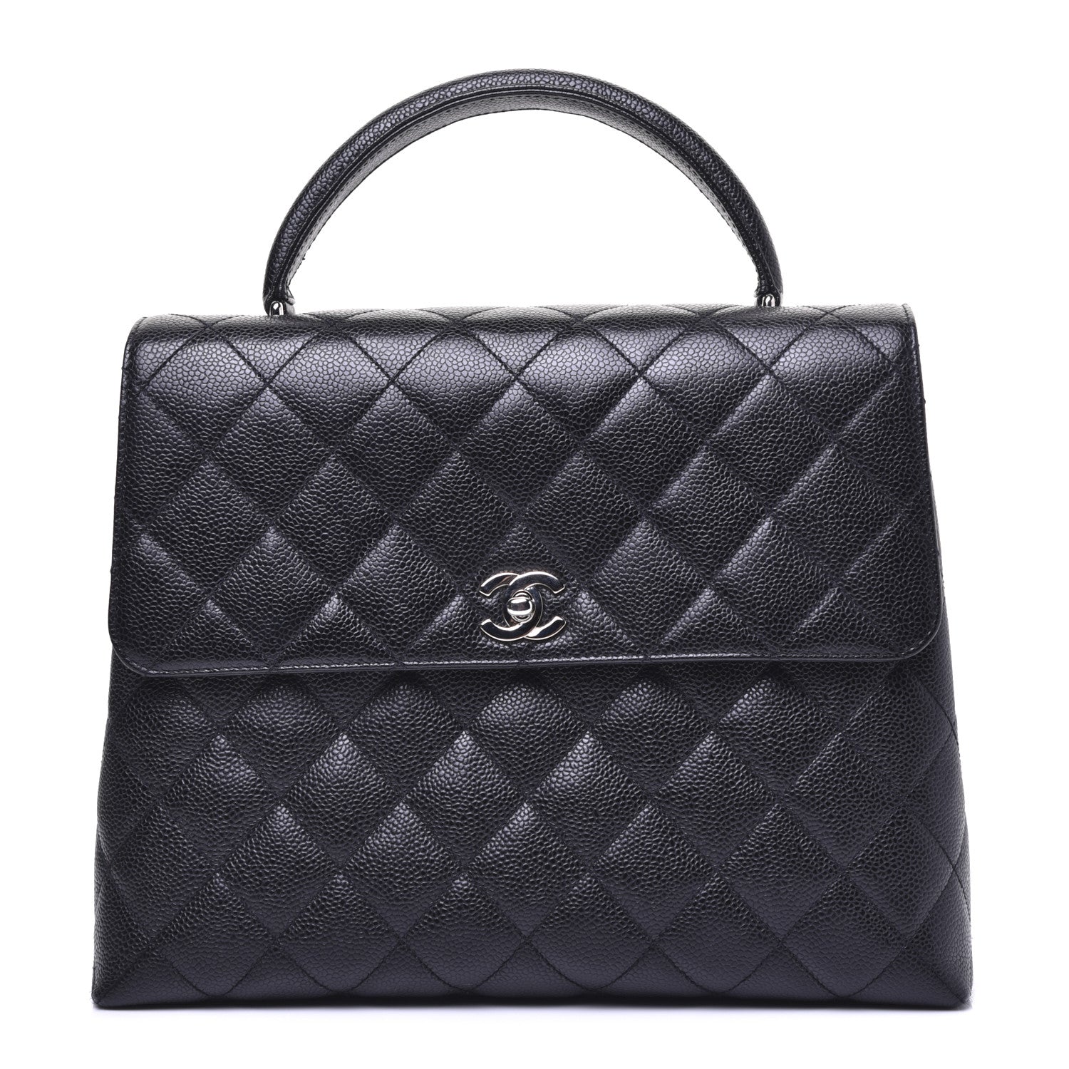 Chanel Caviar Quilted Jumbo Kelly Flap Black 1 of 13