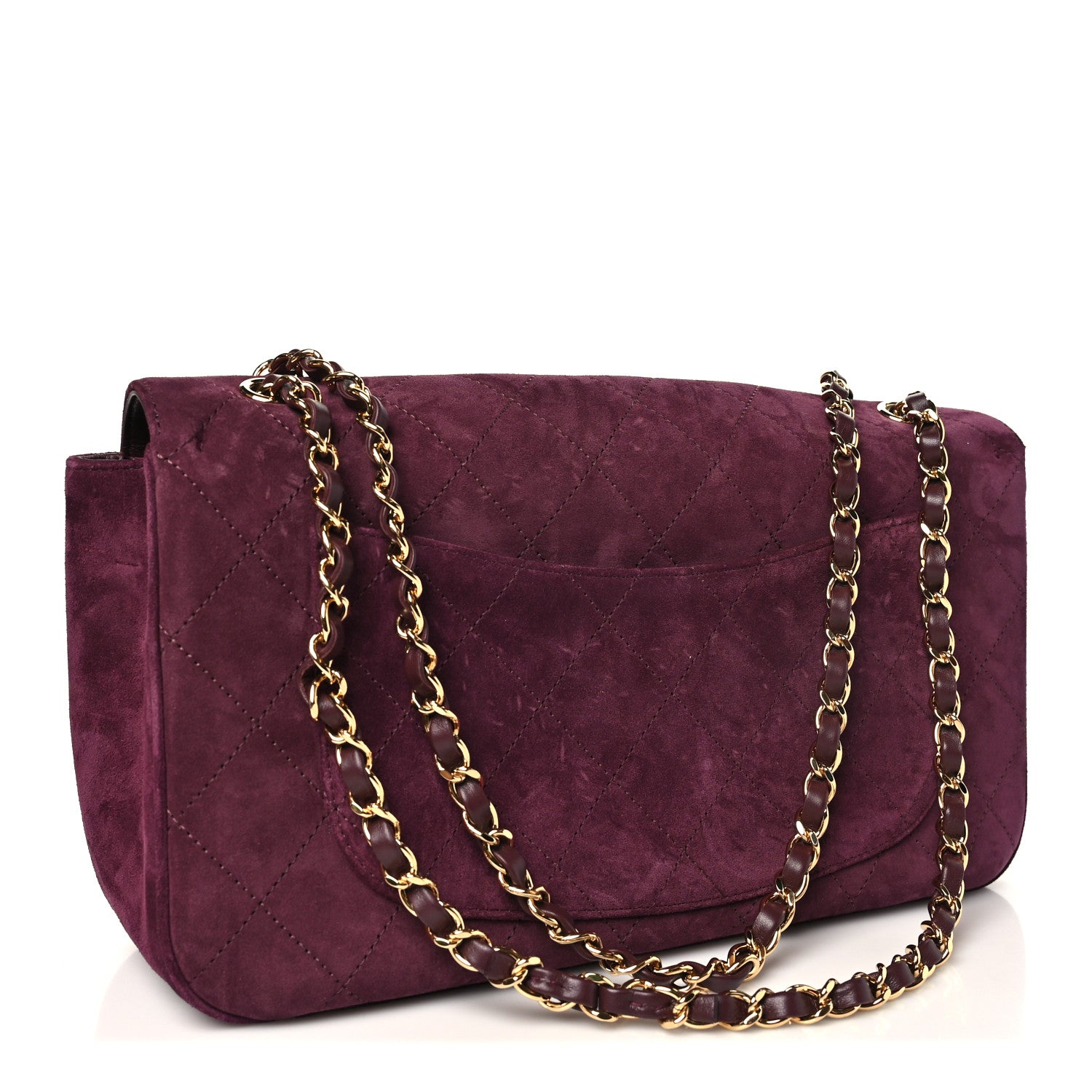Chanel Suede Calfskin Small Souplissimo Maxi Flap Burgundy 3 of 11