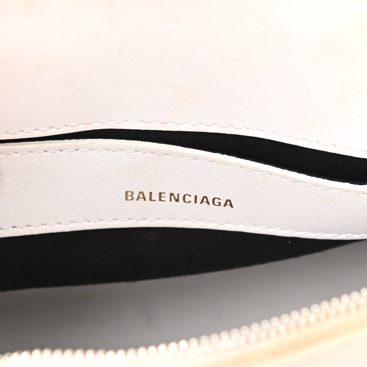 Balenciaga Calfskin Gothic Logo XXS Ville Top Handle Bag White 6 of 13