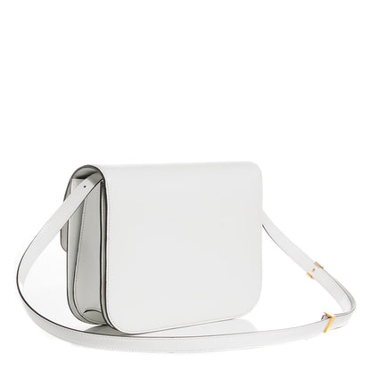 Celine Spazzolato Calfskin Medium Classic Box Flap Bag White 3 of 8