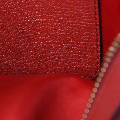 Miu Miu Goatskin Madras Double Zip Crossbody Bag Rosso Cielo 10 of 13
