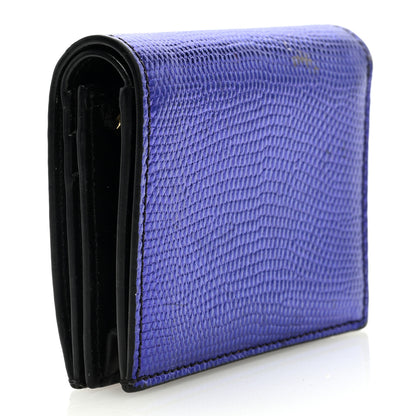 Tom Ford Metallic Calfskin Lizard Embossed Mini Wallet Dahlia 3 of 7