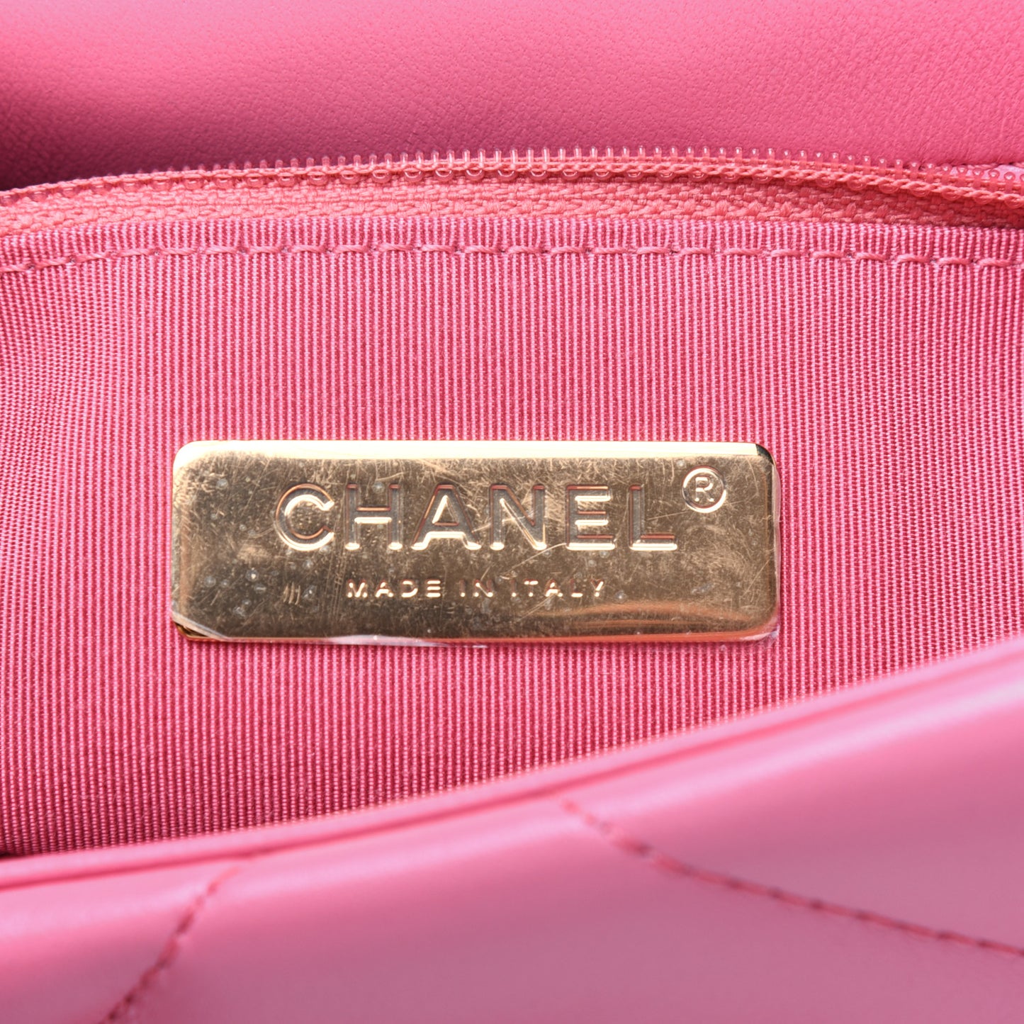 Lambskin Quilted Medium 19 Flap Pink