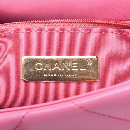 Chanel Lambskin Quilted Medium 19 Flap Pink 8 of 17