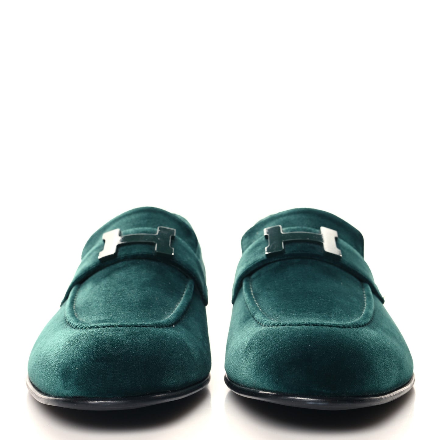 Velvet Mens Paris Loafers 43.5 Vert Fonce