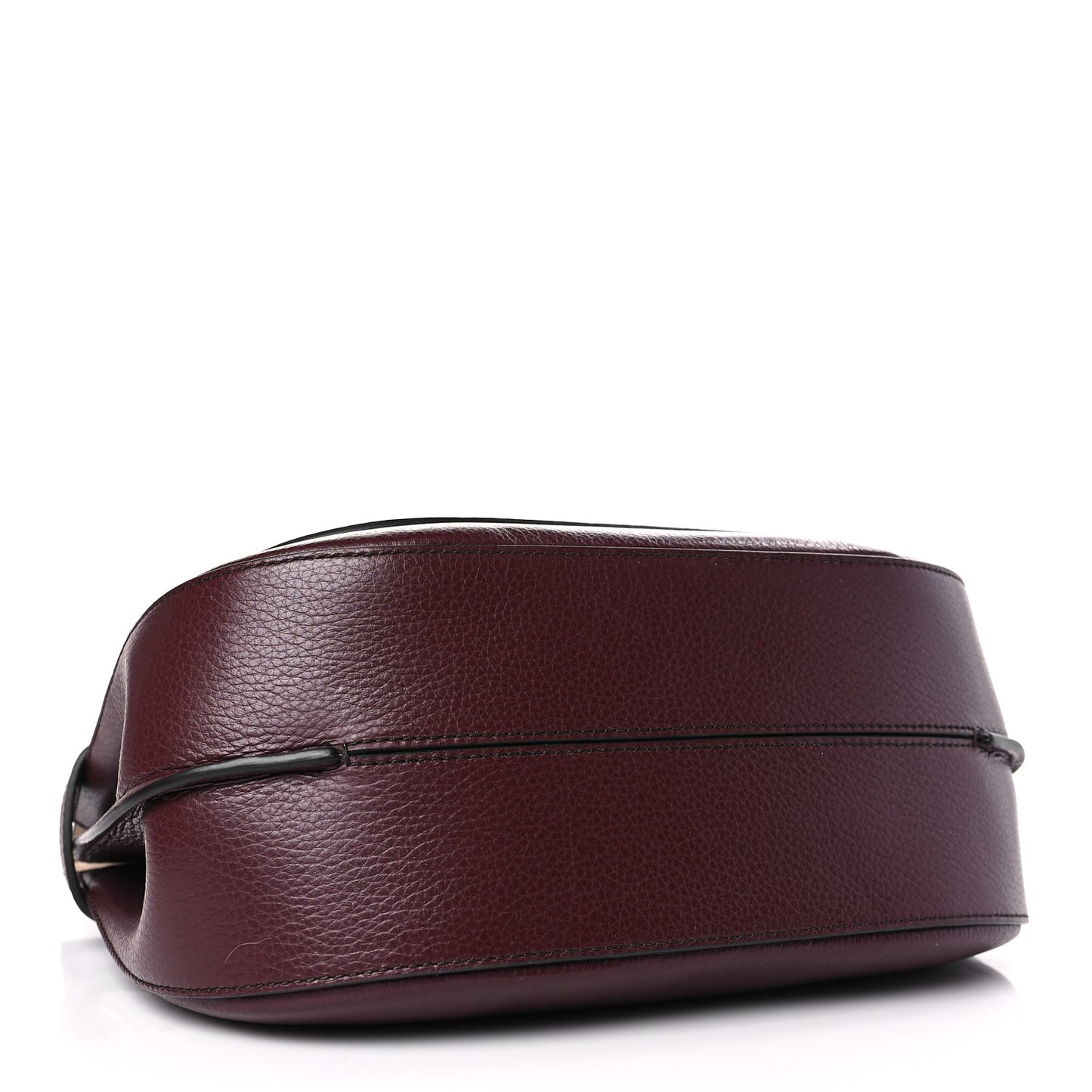 Perforated Small Classic Grain Calfskin Amberley Satchel Oxblood