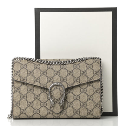 Gucci GG Supreme Monogram Mini Dionysus Chain Wallet Beige Taupe 11 of 11
