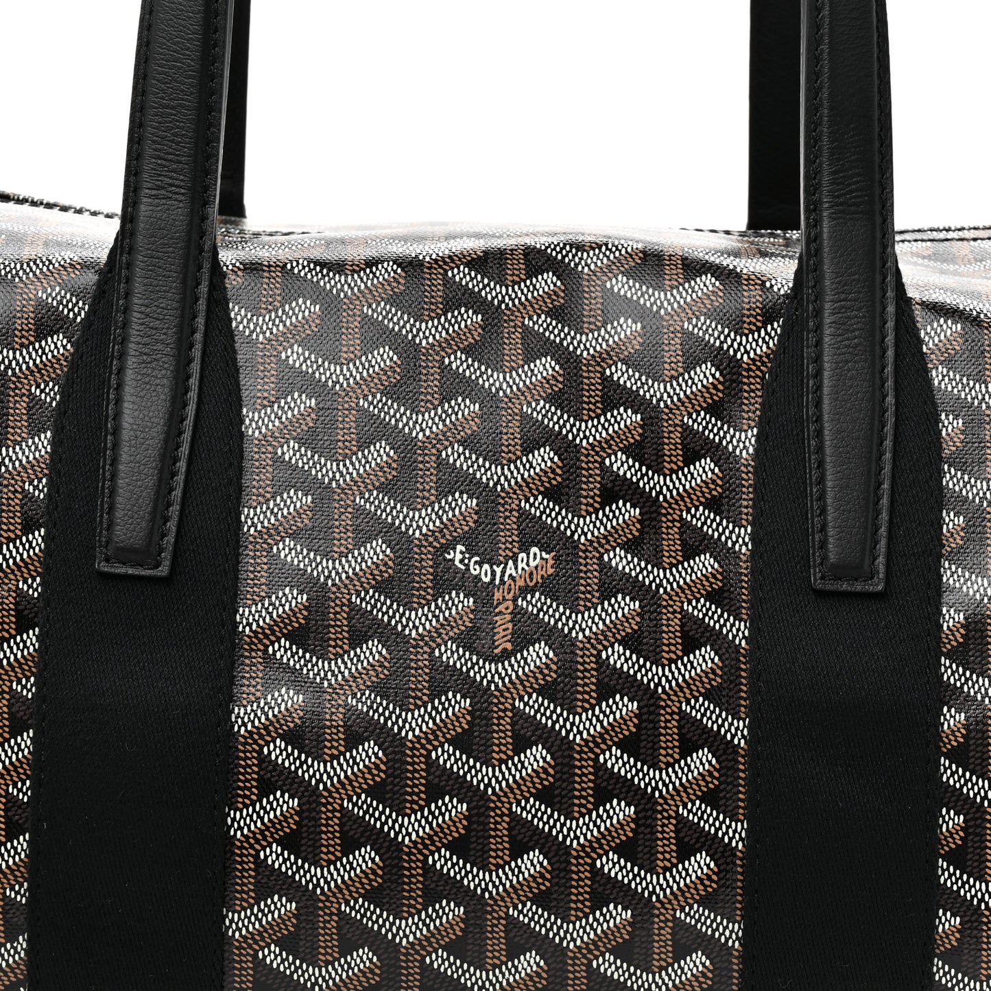Goyardine Barrel 40 Sports Bag Black