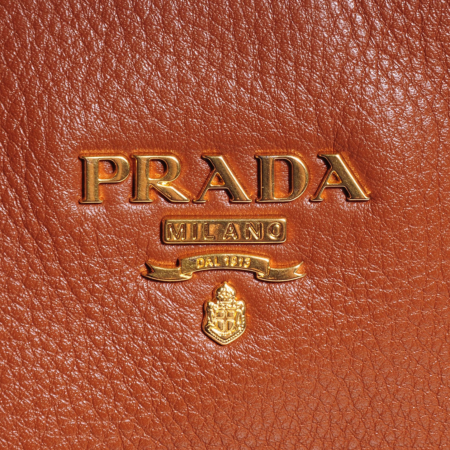 Vitello Daino Shopping Tote Brandy