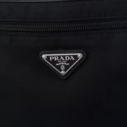 Prada Nylon Flat Messenger Bag Black 8 of 8