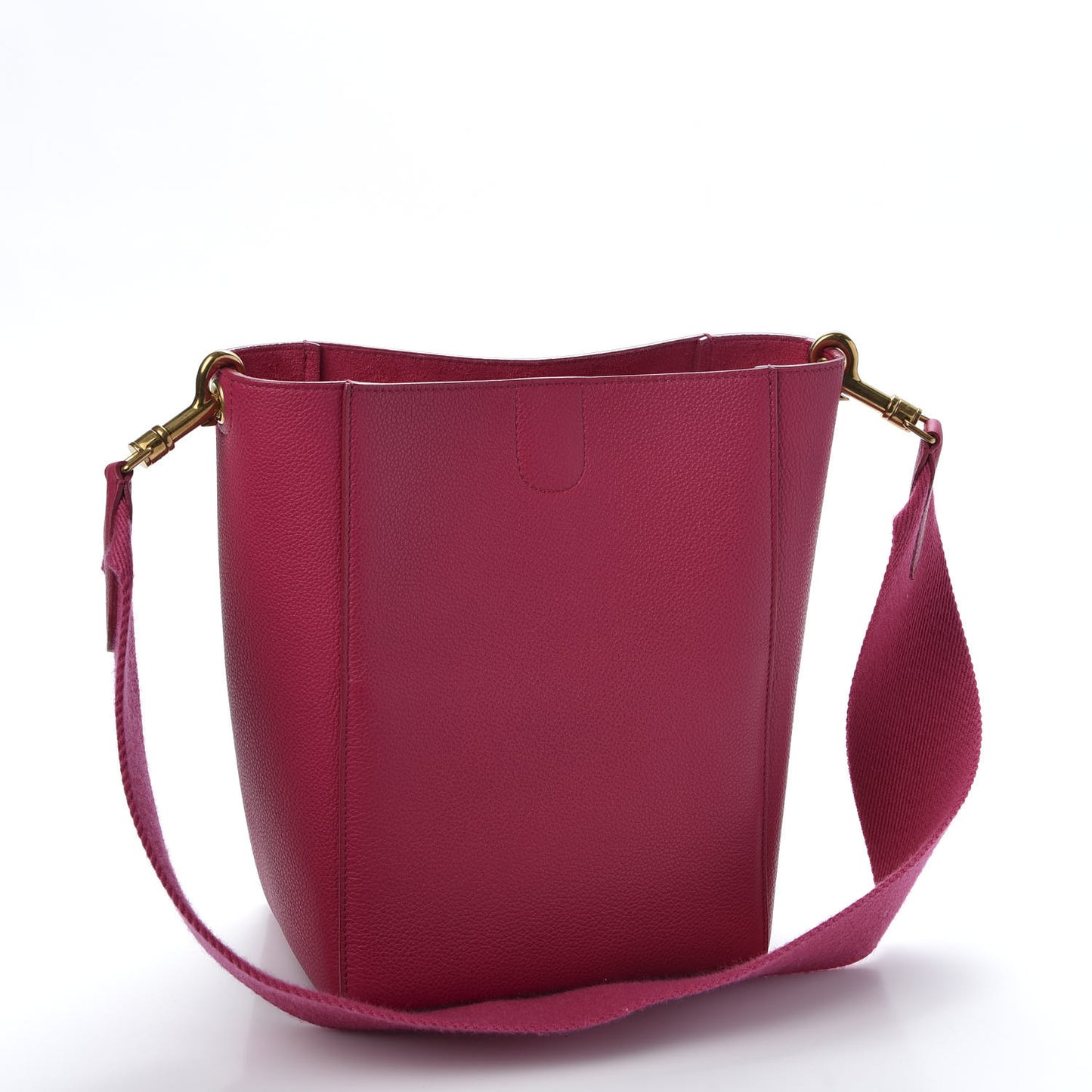 Soft Grained Calfskin Small Sangle Bucket Bag Pink