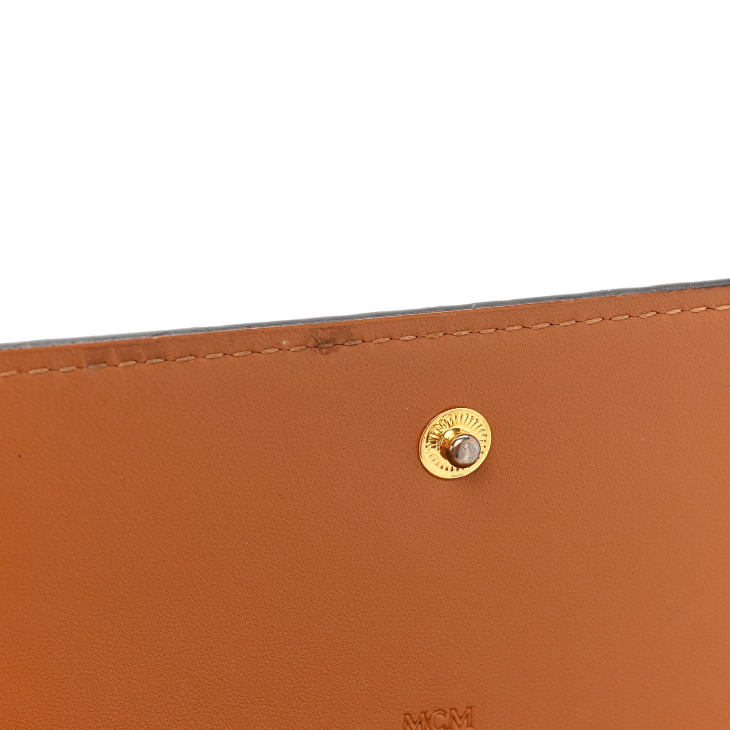 Visetos Large Trifold Flap Wallet Cognac