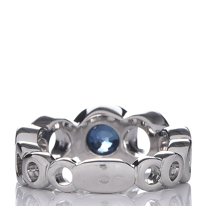 Chanel 18K White Gold Blue Sapphire Coco Ring 49 4.75 4 of 5