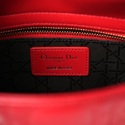 Christian Dior Lambskin Cannage Small Lucky Badges Lady Dior Red 6 of 9