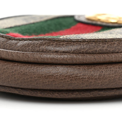 Gucci GG Supreme Monogram Web Ophidia Round Coin Purse Beige New Acero 8 of 8