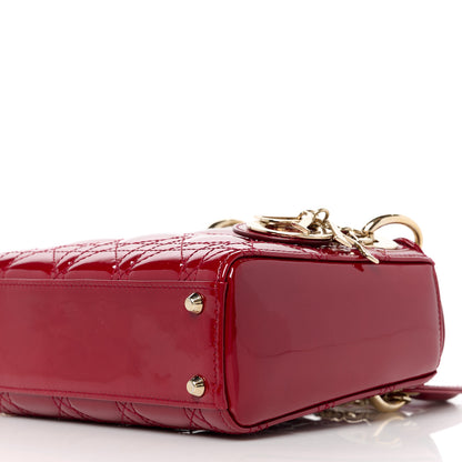 Christian Dior Patent Cannage Mini Lady Dior Red 10 of 10
