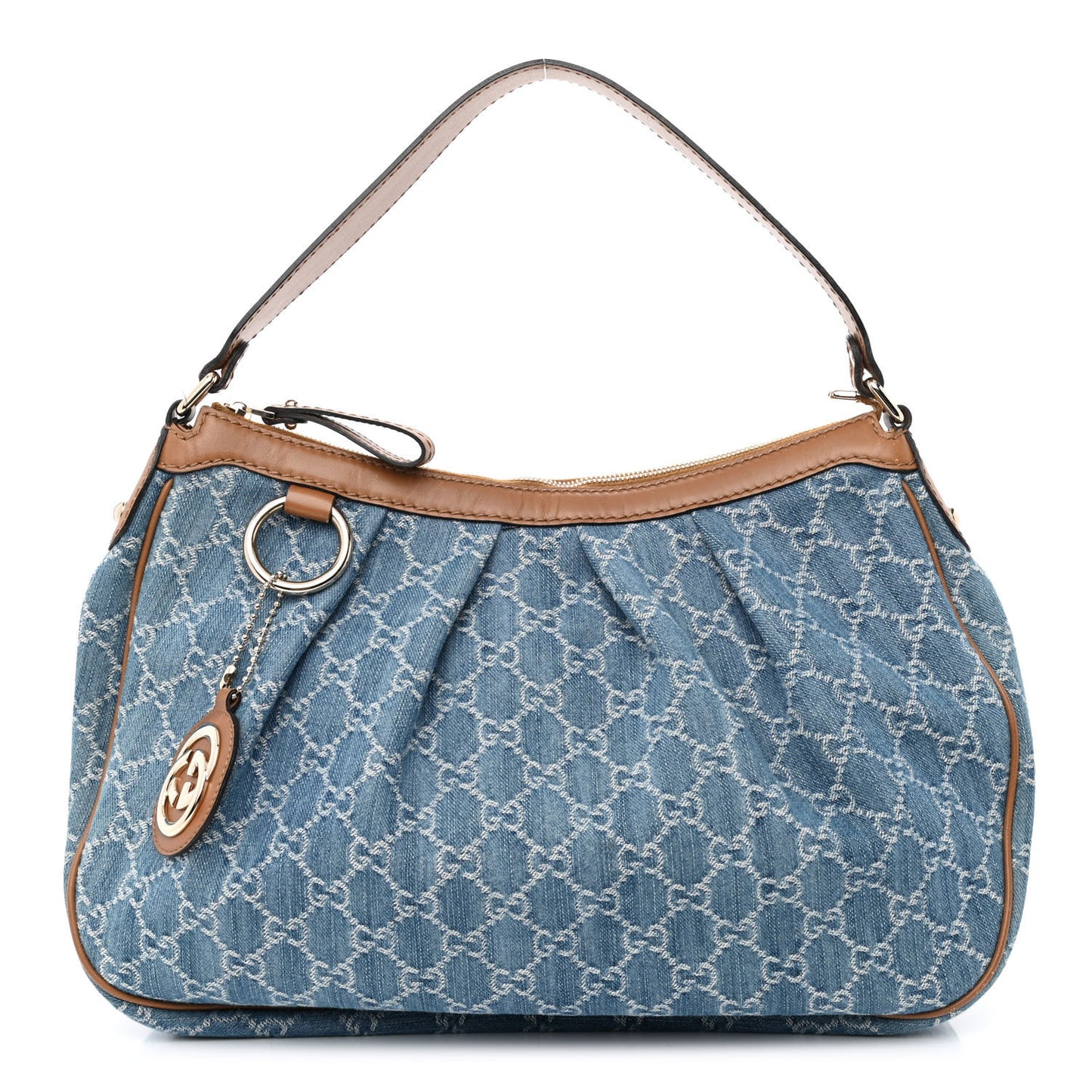 Denim Monogram Medium Sukey Hobo Blue