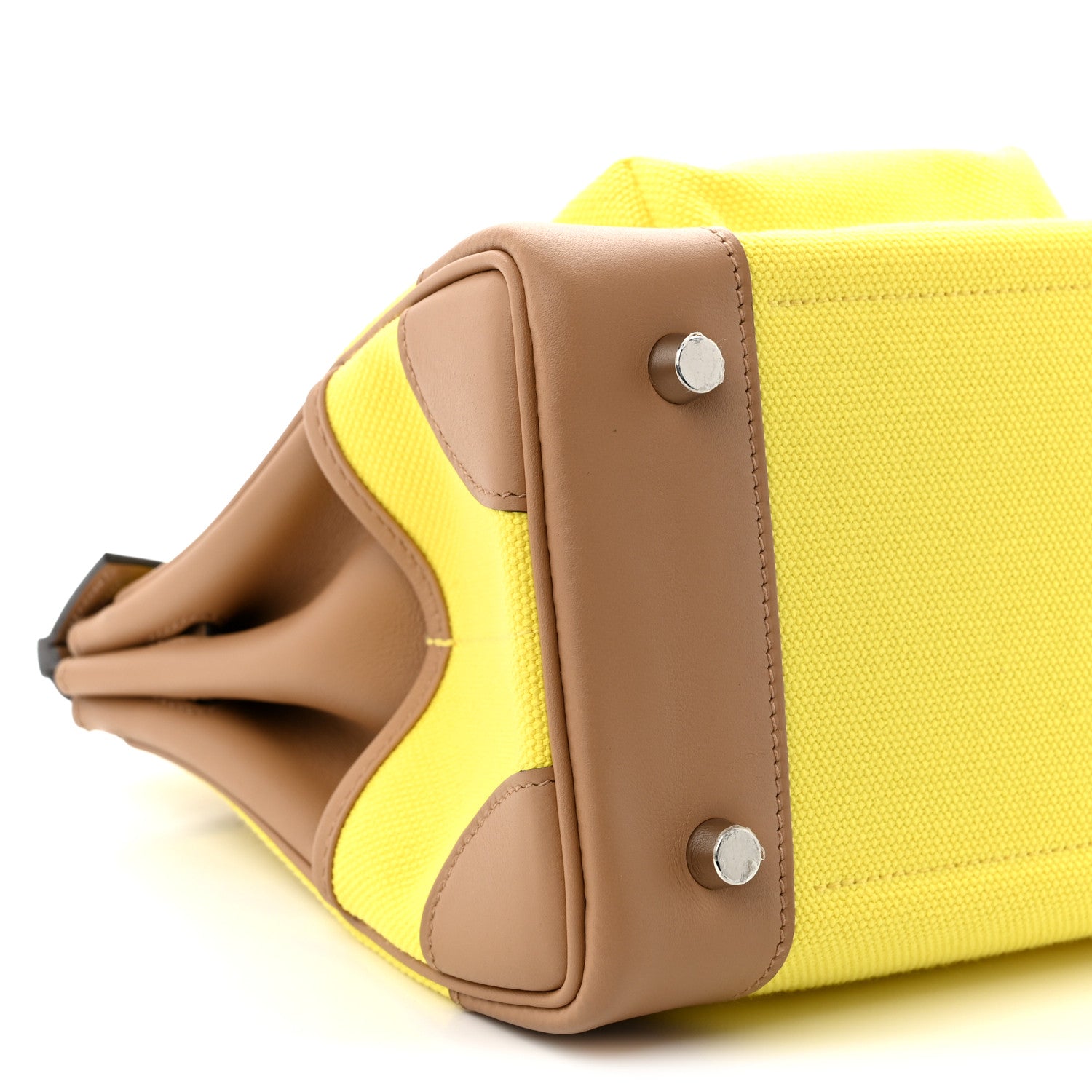 Hermes Toile Goeland Swift Cargo Birkin 25 Jaune Citron Chai 9 of 11