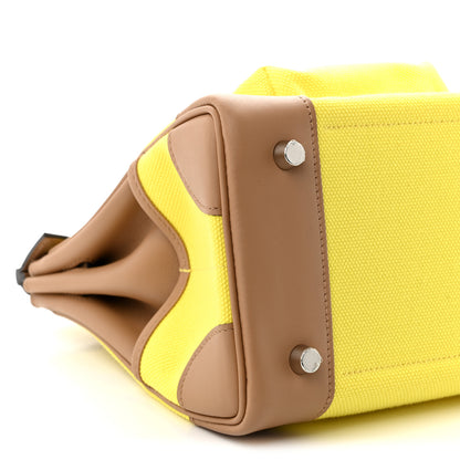 Hermes Toile Goeland Swift Cargo Birkin 25 Jaune Citron Chai 9 of 11