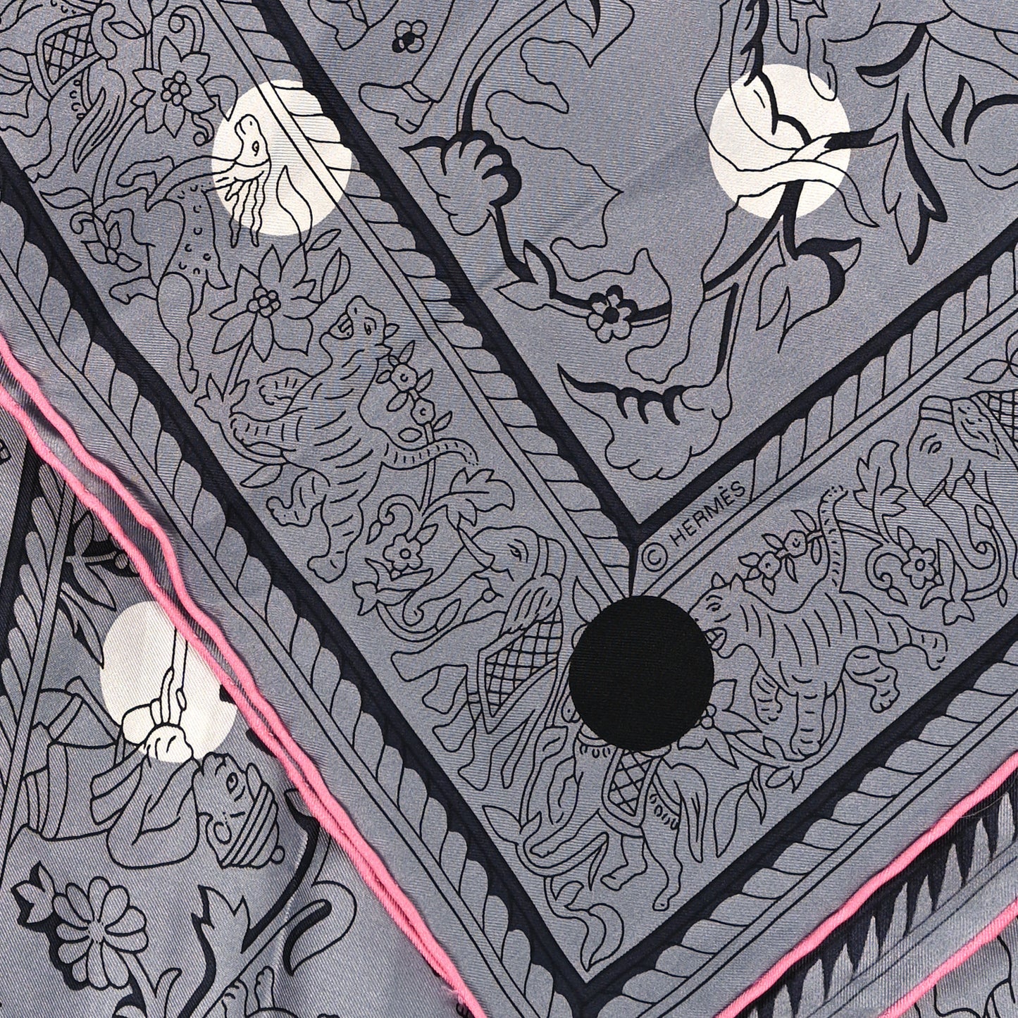 Silk Chasse Aux Pois Shawl 140