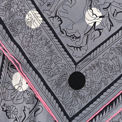 Hermes Silk Chasse Aux Pois Shawl 140 3 of 3