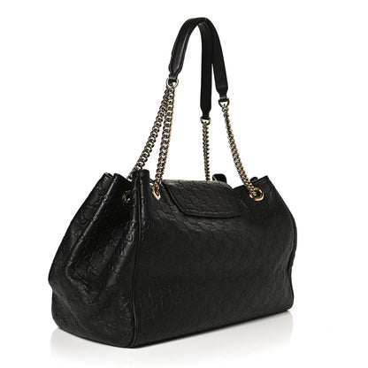Gucci Guccissima Emily Chain Shoulder Bag Black 4 of 16