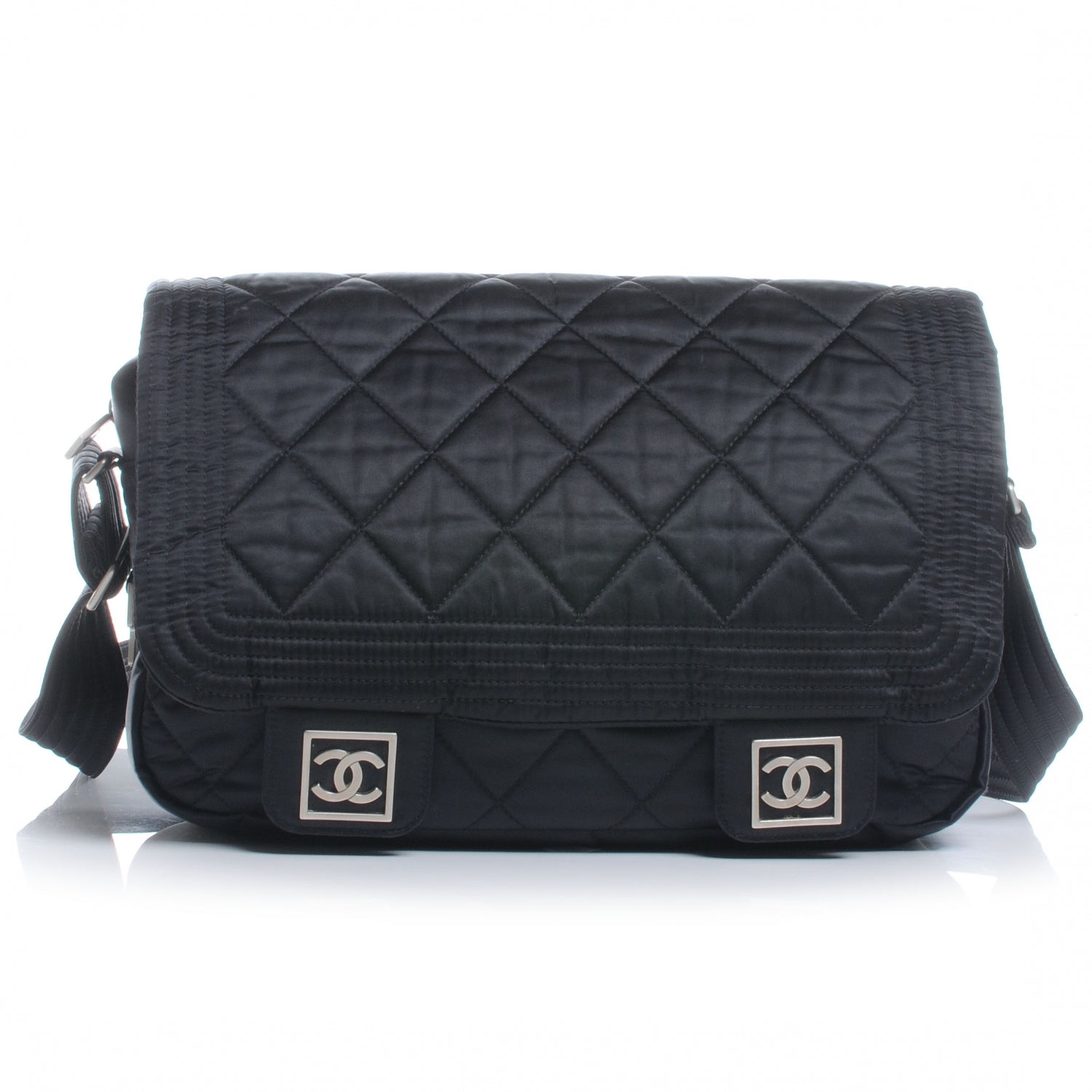 Chanel Nylon Ski Messenger Bag Black 1 of 8