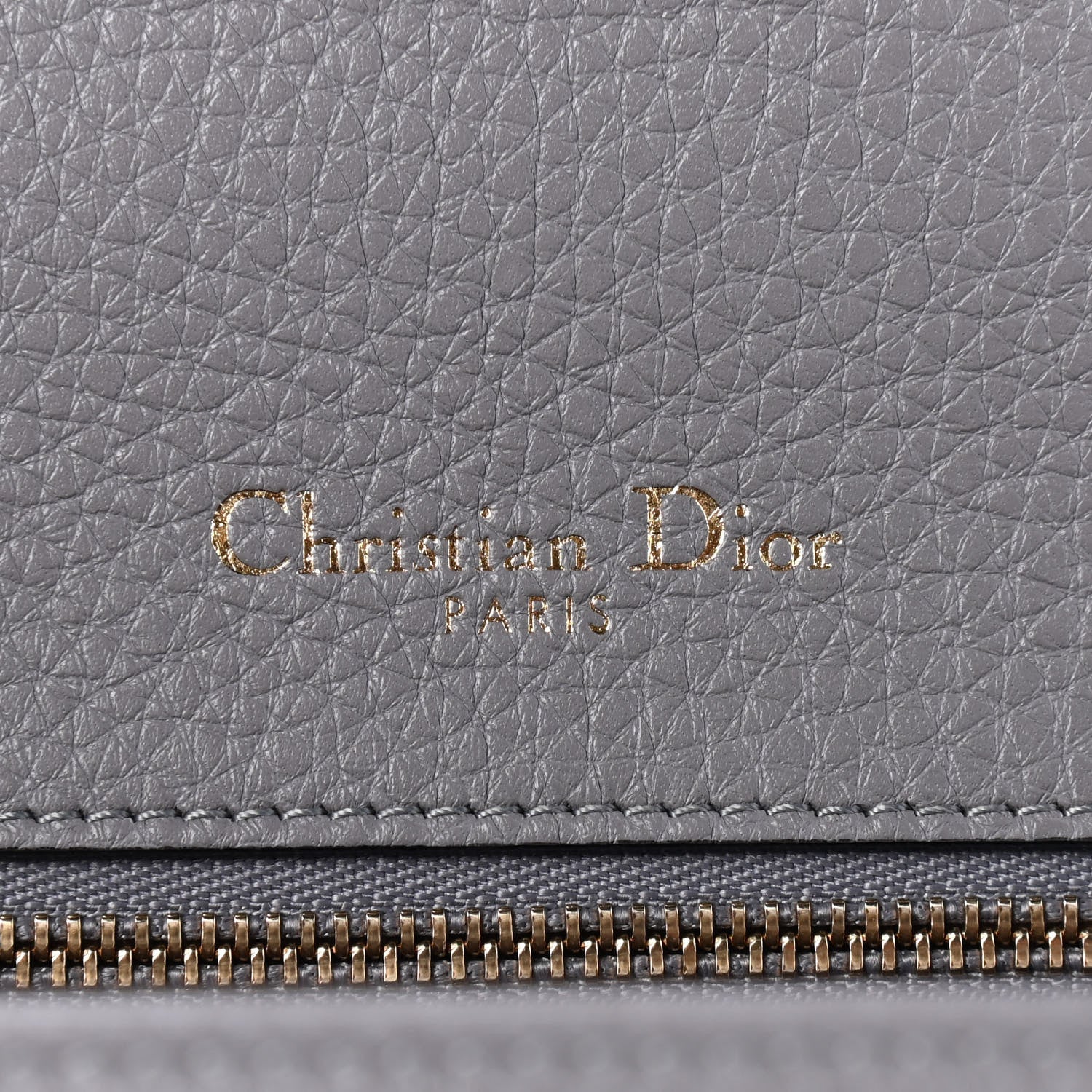 Christian Dior Grained Calfskin Medium Diorama Flap Bag Grey 5 of 9