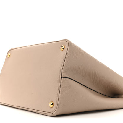 Prada Saffiano Cuir Medium Double Bag Cipria 10 of 15