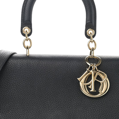 Christian Dior Bullcalf Medium Be Dior Flap Black Fraise 8 of 19