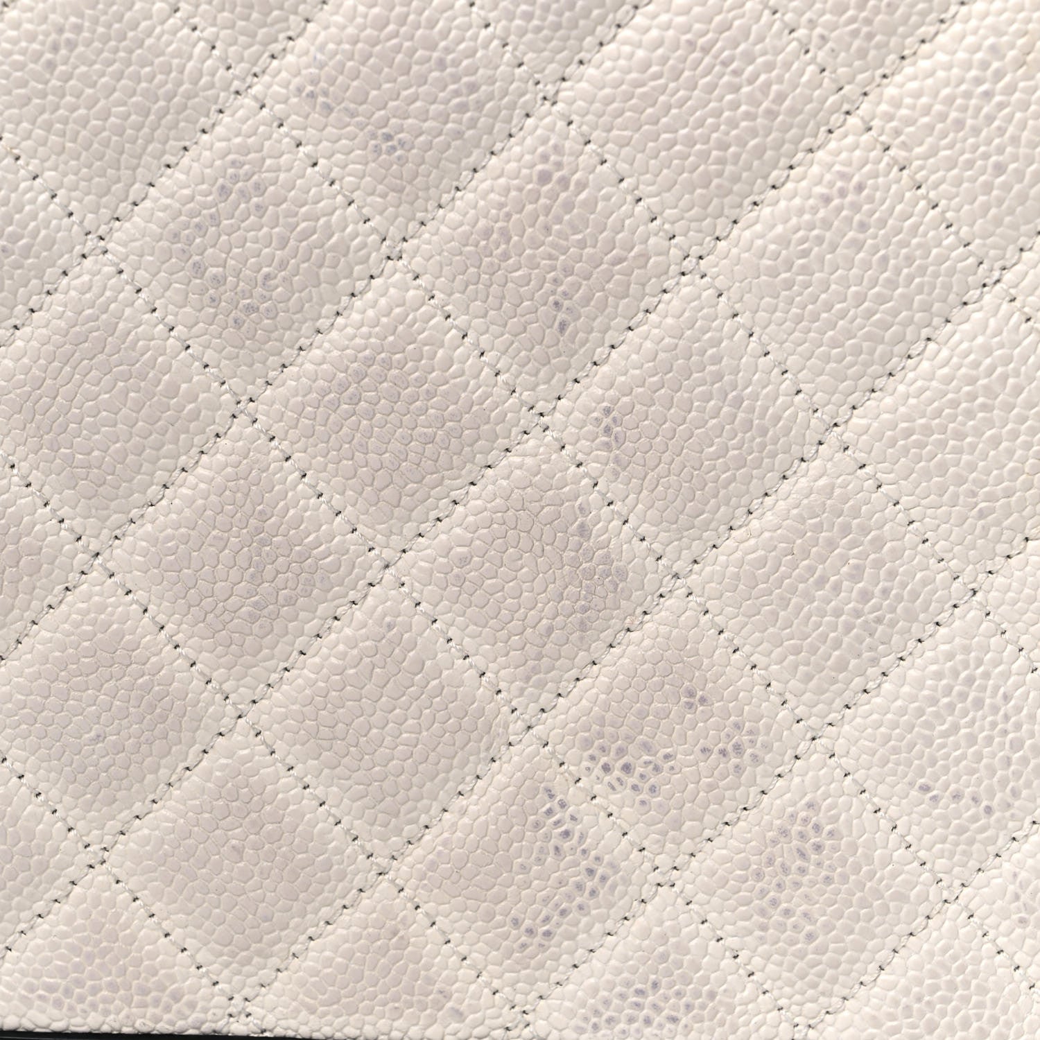 Chanel Caviar Quilted Medium CC Filigree Vanity Case White Black 19 of 19