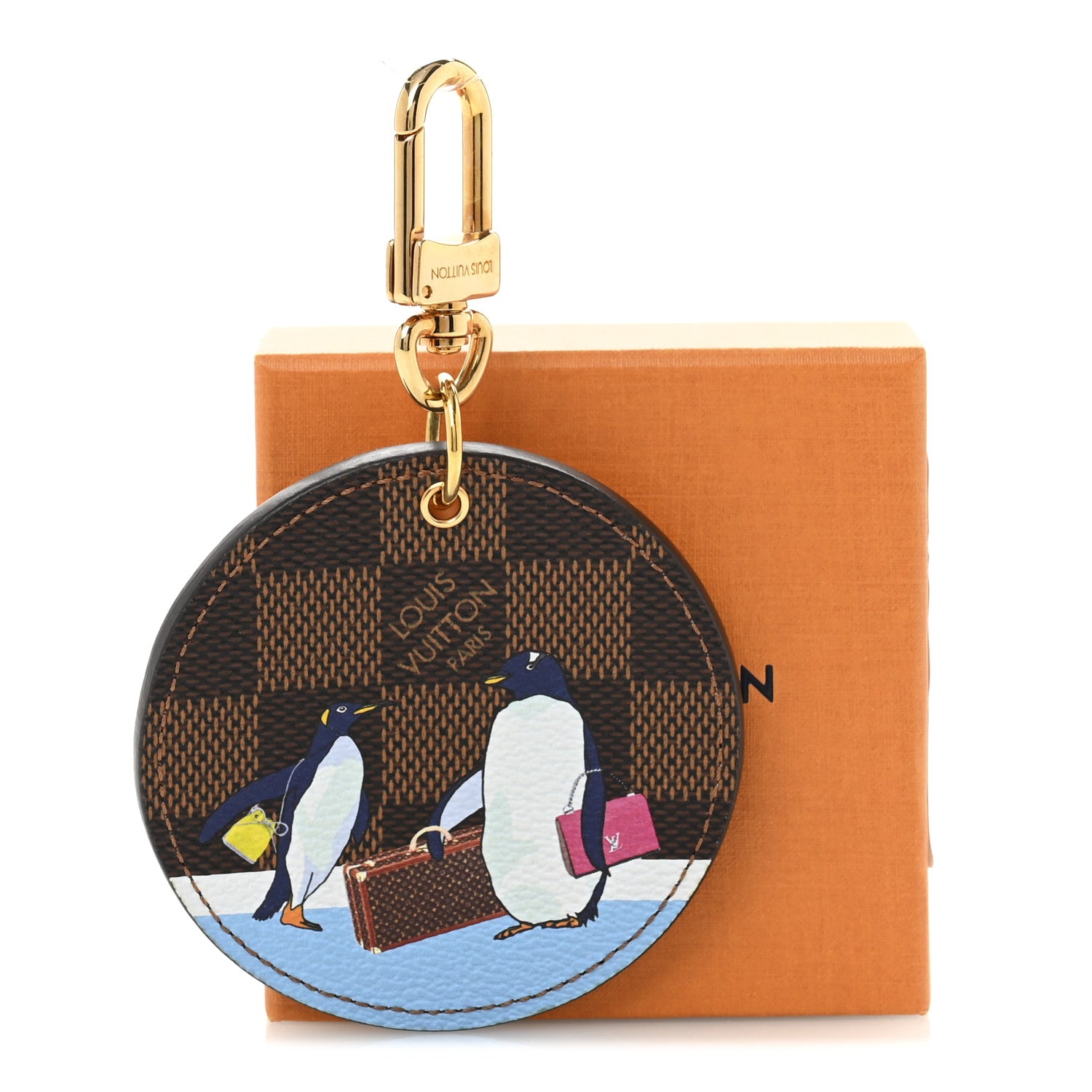 Louis Vuitton Damier Ebene Illustre Manchot Bag Charm Key Ring 5 of 5