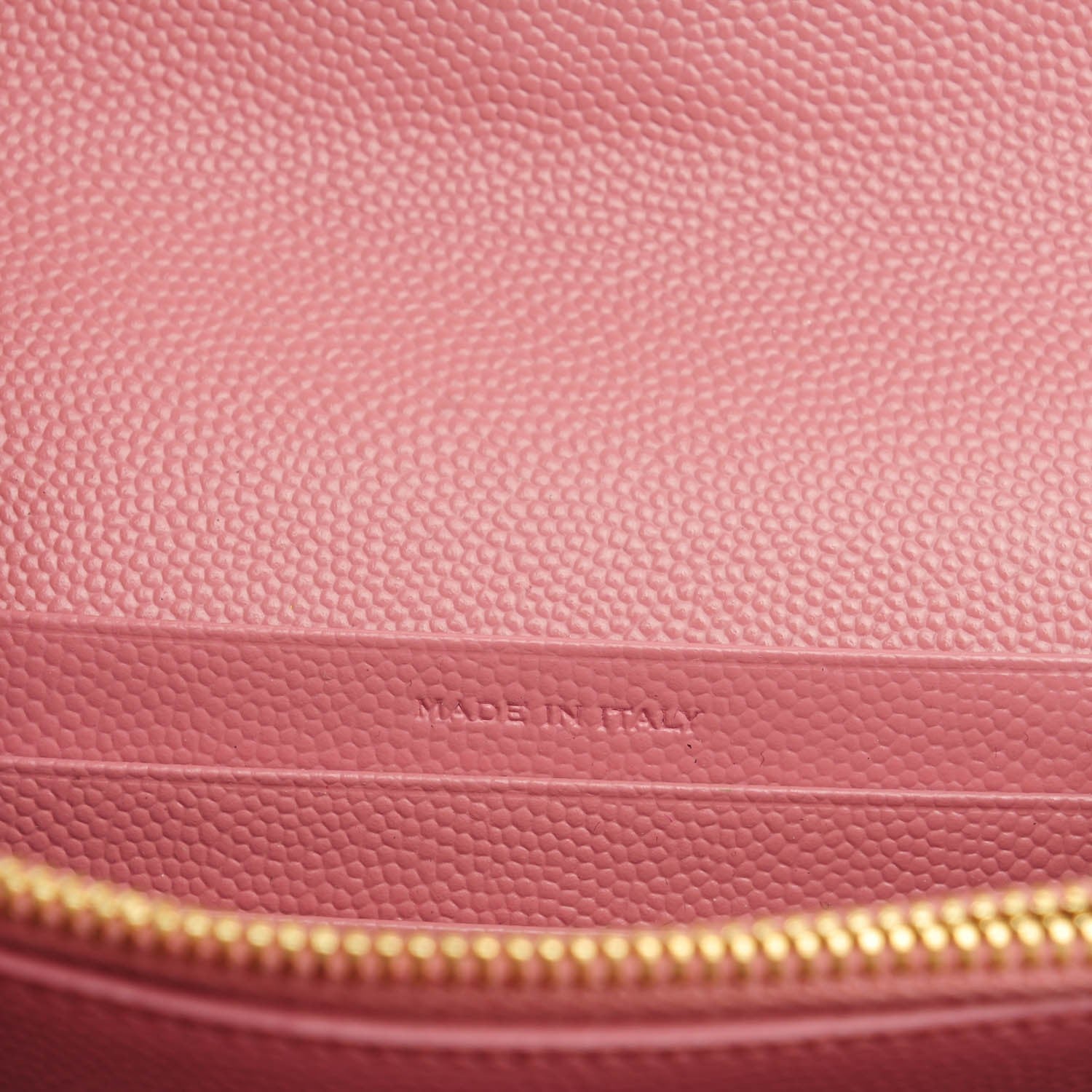 Saint Laurent Grain De Poudre Matelasse Chevron Small Monogram Flap Wallet Old Rose 7 of 8