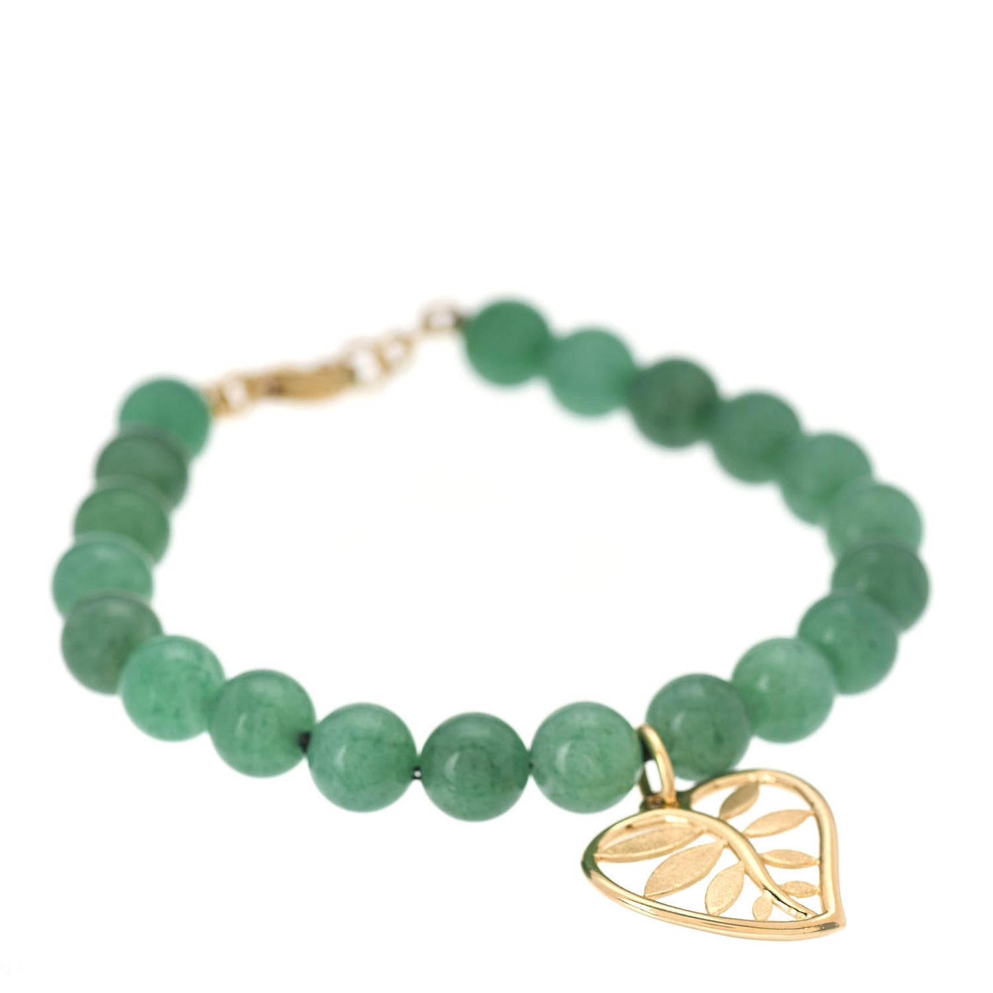 18K Yellow Gold Aventurine Paloma Picasso Villa Paloma Palm Bracelet