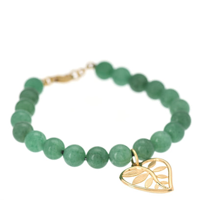 Tiffany 18K Yellow Gold Aventurine Paloma Picasso Villa Paloma Palm Bracelet 1 of 4
