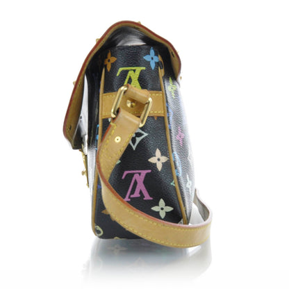 Louis Vuitton Monogram Multicolor Sologne Black 4 of 9