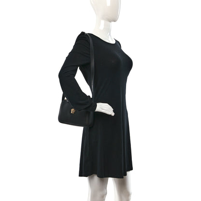 Versace Grained Calfskin Medusa Shoulder Bag Black 2 of 8