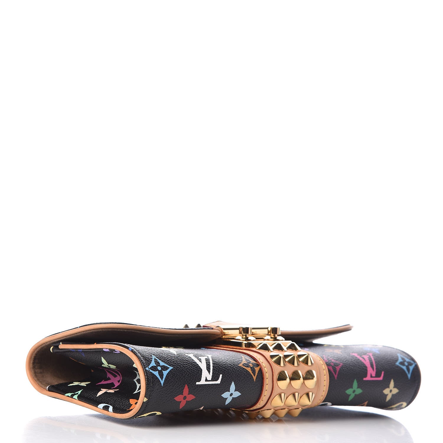 Louis Vuitton Monogram Multicolor Courtney Clutch Black 4 of 8