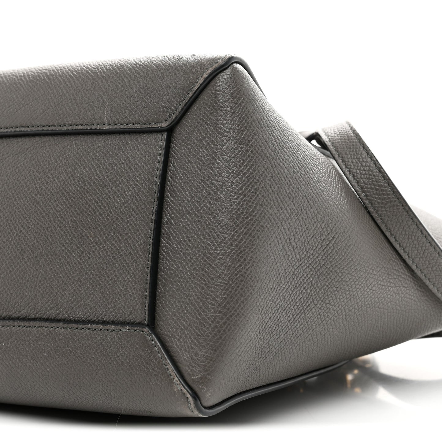 Grained Calfskin Micro Belt Bag Grey