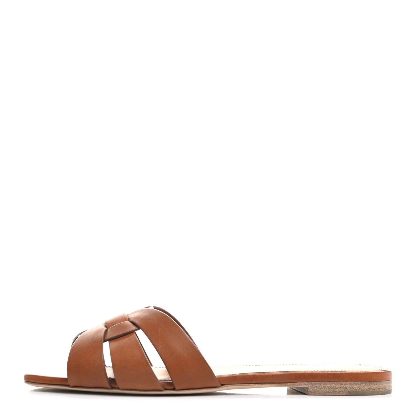 Calfskin Tribute 05 Slide Sandals 38.5 Amber