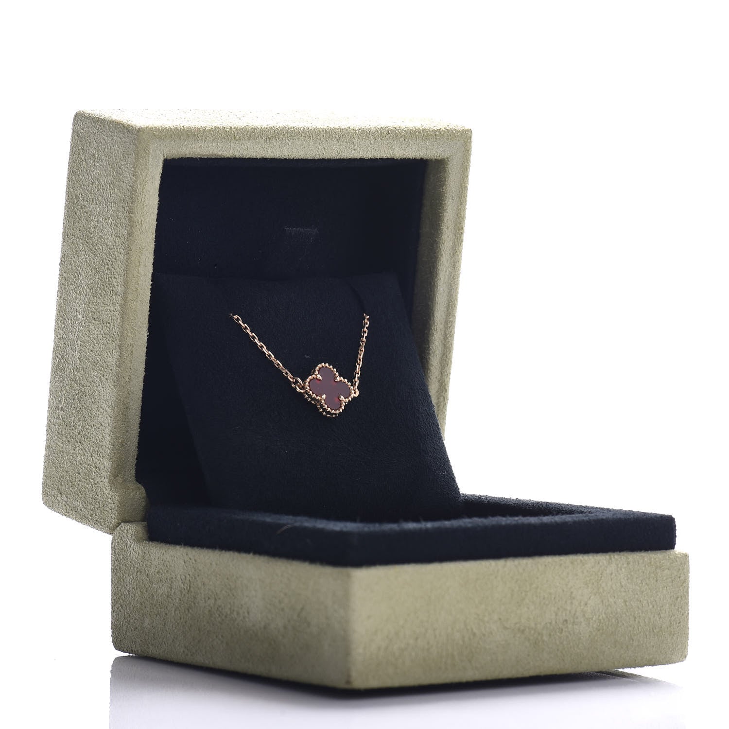 Van Cleef & Arpels 18K Rose Gold Carnelian Sweet Alhambra Bracelet 5 of 5