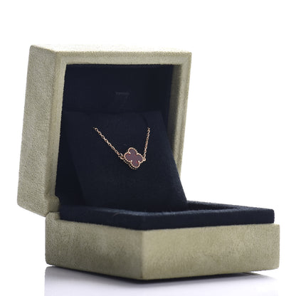 Van Cleef & Arpels 18K Rose Gold Carnelian Sweet Alhambra Bracelet 5 of 5