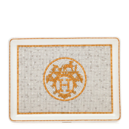 Hermes Porcelain Mosaique au 24 Gold Sushi Plate 1 of 5