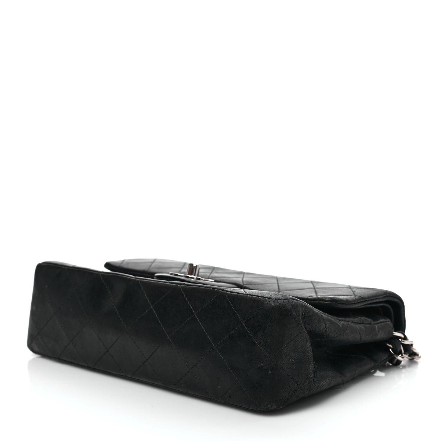 Lambskin Quilted Small Double Flap Black
